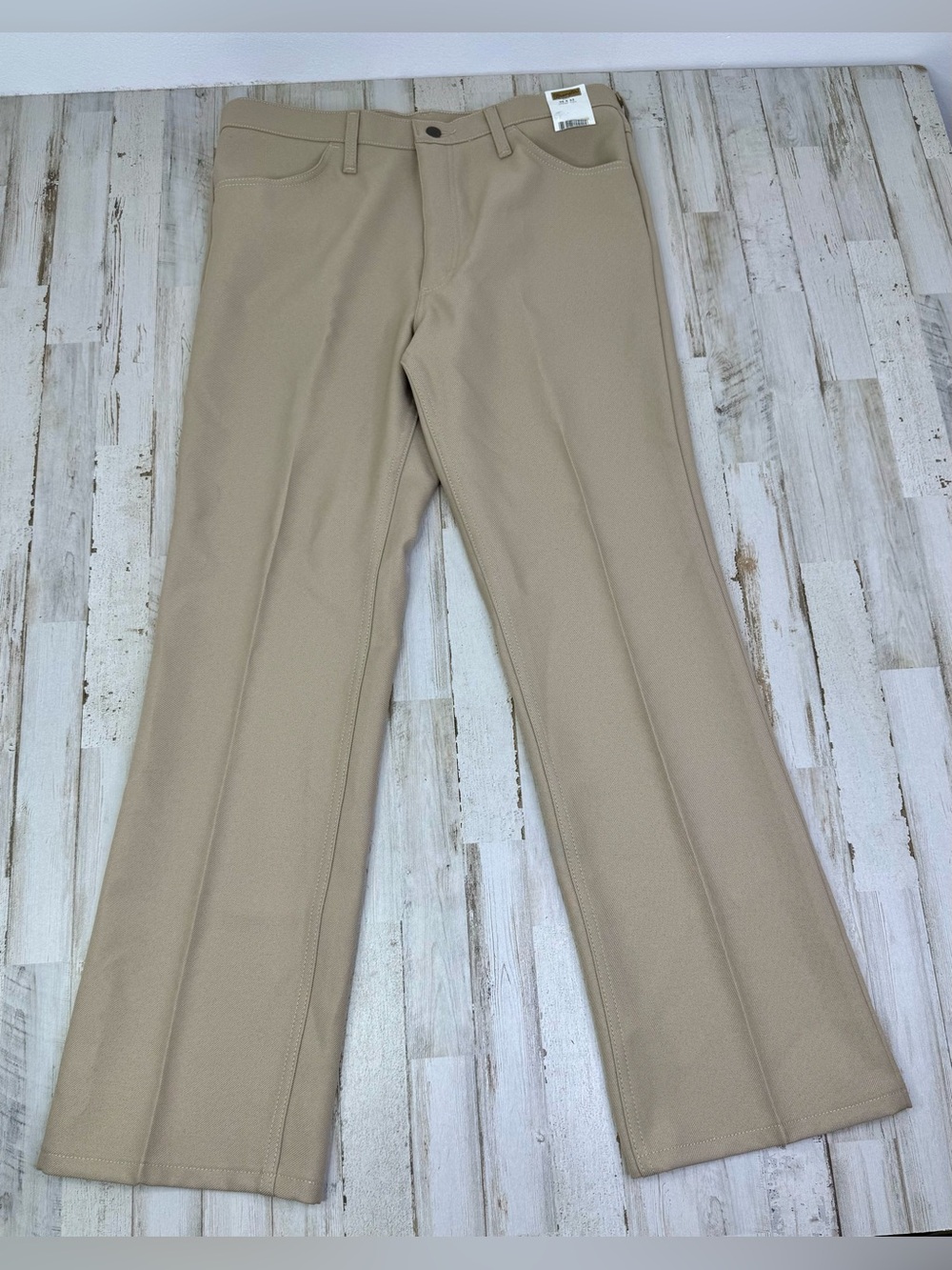 Wrangler Men's Pants Slacks Size 36x32 Beige Western Rockabilly 82KH NWT